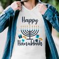 Happy Hanukkah Chanukah Pajama 893 Shirt Men V-Neck Tshirt