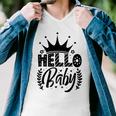 Hello Baby Graphic Design For New Coming Babys Men V-Neck Tshirt