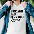 Husband Dad Cornhole Legend Bean Bag Lover Men V-Neck Tshirt
