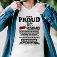 I Am A Proud Wife Of A Crazy Husband V2 Men V-Neck Tshirt