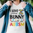 I Love Some Bunny With Autism Men V-Neck Tshirt