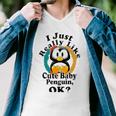 I Really Like Cute Baby Penguin Ok Men V-Neck Tshirt