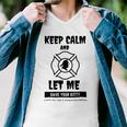 Keep Calm And Let Me Save Your Kitty Men V-Neck Tshirt