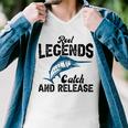 Loving Fish Reel Legends Catch And Release Men V-Neck Tshirt