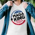Maga King American Flag Red Blue Usa Lover Gift Men V-Neck Tshirt