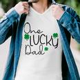 One Lucky Dad Funny St Patrick Day Men V-Neck Tshirt