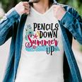 Pencils Down Summer Up Men V-Neck Tshirt