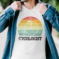 Penny Farthing Cycologist Funny Vintage Biking Cyclogist Cyclist Cycling Road Bike Mtb Men V-Neck Tshirt