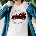 Special Delivery Valentines Car Red Plaid Men V-Neck Tshirt