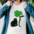 St Patricks Day Black Cat My Lucky Charm Men V-Neck Tshirt