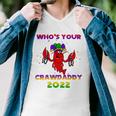 Whos Your Crawdaddy Crawfish Flag Mardi Gras Kids Men Women Men V-Neck Tshirt