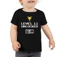 11Th Birthday Gift 11 Years Old Level Up Retro Gamer Toddler Tshirt