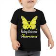 Ewings Sarcoma Awareness Butterfly Yellow Ribbon Ewings Sarcoma Ewings Sarcoma Awareness Toddler Tshirt