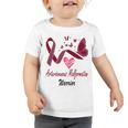 Arteriovenous Malformation Warrior Butterfly Funny Unicorn Burgundy Ribbon Arteriovenous Malformation Support Arteriovenous Malformation Awareness Toddler Tshirt