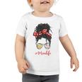 Baseball Softball Momlife Mom Messy Bun Afro Mom Mothers Day Toddler Tshirt