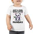 Funny Just A Girl Who Loves Pandas 651 Shirt Toddler Tshirt