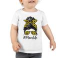 Sunflowers Mom Life Messy Bun Hair Sunglasses Mothers Day Toddler Tshirt