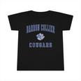 Barron Collier High School Cougars Raglan Baseball Tee Infant Tshirt
