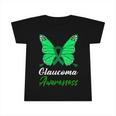 Glaucoma Awareness Butterfly Green Ribbon Glaucoma Glaucoma Awareness Infant Tshirt