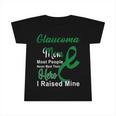 Glaucoma Mom Most People Never Meet Their Hero I Raised Mine Green Ribbon Glaucoma Glaucoma Awareness Infant Tshirt