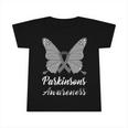Parkinsons Awareness Butterfly Grey Ribbon Parkinsons Parkinsons Awareness Infant Tshirt