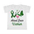 Adrenal Cancer Warrior Butterfly Green Ribbon Adrenal Cancer Adrenal Cancer Awareness Infant Tshirt