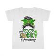 One Lucky Grammy St Patricks Day Messy Bun Mom Irish Infant Tshirt