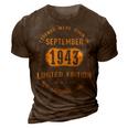 1943 September Birthday Gift 1943 September Limited Edition 3D Print Casual Tshirt Brown