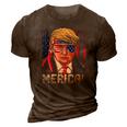 2024 Trump 4Th Of July S Merica 3D Print Casual Tshirt Brown