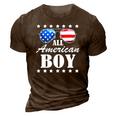 4Th July America Independence Day Patriot Usa Mens & Boys 3D Print Casual Tshirt Brown