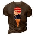 4Th Of July Patriotic Ice Cream For Independence Day 3D Print Casual Tshirt Brown