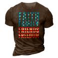 4Th Of July S For Men Faith Family Friends Freedom 3D Print Casual Tshirt Brown