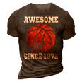 50Th Birthday Basketball Player 50 Years Old Vintage Retro 3D Print Casual Tshirt Brown