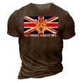 70Th Anniversary Platinum Jubilee Cute Corgi 3D Print Casual Tshirt Brown