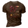 97 Years Old Awesome Floral 1925 97Th Birthday Gift 3D Print Casual Tshirt Brown