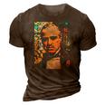Abstract Of Godfather Classic 3D Print Casual Tshirt Brown