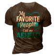 Abuelo Grandpa Gift My Favorite People Call Me Abuelo V2 3D Print Casual Tshirt Brown