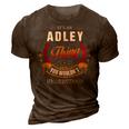 Adley Shirt Family Crest Adley T Shirt Adley Clothing Adley Tshirt Adley Tshirt Gifts For The Adley 3D Print Casual Tshirt Brown