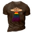 Alien Abduction Gay Pride Lgbtq Gaylien Ufo Proud Ally 3D Print Casual Tshirt Brown