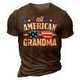 All American Grandma 4Th Of July Usa Family Matching Outfit 3D Print Casual Tshirt Brown