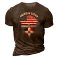 American Grown With Dominican Roots Usa Dominican Flag 3D Print Casual Tshirt Brown