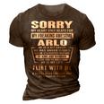 Arlo Name Gift Sorry My Heart Only Beats For Arlo 3D Print Casual Tshirt Brown
