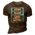 Asian Trans Lives Matter Lgbtq Transsexual Pride Flag 3D Print Casual Tshirt Brown