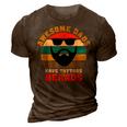 Awesome Dads Have Tattoos And Beards Vintage Fathers Day V3 3D Print Casual Tshirt Brown
