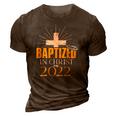 Baptized In Christ 2022 Christian Tee Baptism Faith 3D Print Casual Tshirt Brown