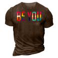 Be You Lgbt Flag Gay Pride Month Transgender Rainbow Lesbian 3D Print Casual Tshirt Brown