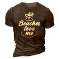 Beaches Love Me Funny Pun Quote Joke 3D Print Casual Tshirt Brown