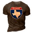 Beaumont Texas Tx Interstate Highway Vacation Souvenir 3D Print Casual Tshirt Brown