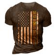 Best Bonus Dad Ever With Us American Flag 3D Print Casual Tshirt Brown