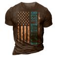 Best Dad Ever Us American Flag Gift For Fathers Day 3D Print Casual Tshirt Brown